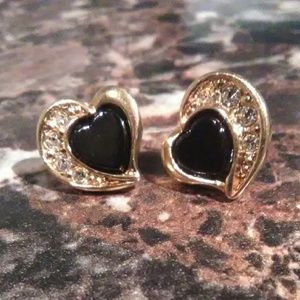 Avon earrings/black onyx